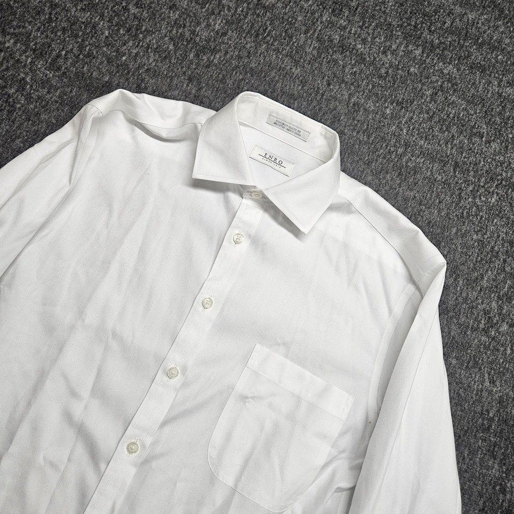 Enro Dress Shirt Kids 16 White Non-Iron Classic Fit French Cuff Long Sleeve